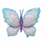 1 tk suur liblikas alumiiniumfooliumist &otilde;hupallid Butterfly heelium &otilde;hugloobused s&uuml;nnip&auml;evapeo kaunistused beebi du&scaron;&scaron; lastele m&auml;nguasjade fotorekvisiidid sinine