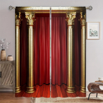 2 tk Euroopa kuldsed retroelemendid kardinad, dekoratiivsed aknakatted, aknakatted magamistoa elutoa sisekujunduseks 150W166H(CM)59x65in&Grommet Top