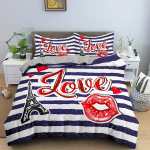 Magusa s&uuml;dame mustriga voodipesukomplekt Pehme hubane tekikottide komplekt Punase taustaga tekikate King Queen Twin voodipesu Valentinip&auml;evaks 70x133cm 2pcs