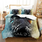 M&auml;ng Halo 5 Guardians Voodipesukomplekt Poistele T&uuml;drukutele &Uuml;heinimese Kaheinimese Suurused Tekikott Padjap&uuml;&uuml;r Voodi poisid T&auml;iskasvanud Kodutekstiil EU Single 135x200cm