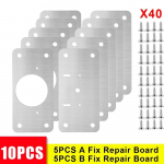 10 tk hingeparandusplaatide komplekt roostevabast terasest kapi ukse hingede kinnitusplaadid koos kruvidega majapidamises kasutatavate riistvara kinnitust&ouml;&ouml;riistadega 10pcs