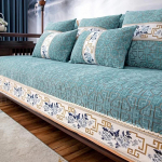 Luksuslik tikandiga diivanikatte kaitse, libisemisvastane lai kuldne k&uuml;lgmine diivani kate, nelja hooaja universaalsed diivanikatted elutuppa 30x50 pillowcase1pcs