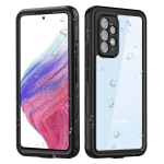 Samsung A35 A25 A55 A15 A54 A34 A24 A14 A04S A53 A13 A03S A32 5G jaoks IP68 veekindel l&auml;bipaistev telefonikott veealune PC+TPU kest For Samsung A34 5G must