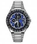 Citizen Eco-Drive raadio teel juhitav GMT Chronograph Super Titanium Blue numbrilaud AT8238-84L 100M meeste k&auml;ekell
