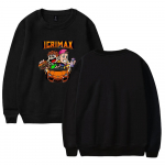 Icrimax Pusad Mehed/Naised Harajuku Kawaii Pullover Y2k Unisex Joonisfilm Pusad Mood Topid Vabaaja Riided XS must