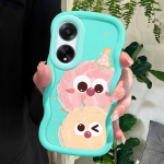 V&auml;rvitud muster Big Wave Edge pehme silikoon materjal Macaron telefoni &uuml;mbris p&otilde;rutuskindel kaitsev kummist &uuml;mbris OPPO Reno Realme jaoks OPPO A92 sinine