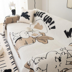 Multikas tr&uuml;kitud tutiga diivanikate, &uuml;hekordne nelja hooaja tekk tolmuvastane kassi kriimustuskaitse kate diivani tekk matt 180X130