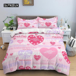 S&uuml;damekujuline voodipesukomplekt Lihtne ruuduline tekikott 200x200 Padjap&uuml;&uuml;r &Uuml;hekohaline Kahekohaline Queen King Skandinaavia Paari Voodikate Voodipesu EU single(135x200cm)