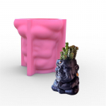 3D silikoonvormid Smiley Stump silikageeli vorm sukulentne taimepott Kodukaunistus DIY kaktus krohv savivaigust k&auml;sit&ouml;&ouml;t&ouml;&ouml;riistad