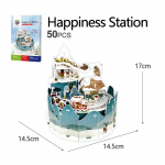 3D kolmem&otilde;&otilde;tmeline paberist pusle tuuleveski muusikakast vesiratas muusikakast lastele hariv loominguline isetegemise kokkupandud m&auml;nguasi