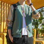 Meeste jope kevad- ja s&uuml;gisese v&auml;lisr&otilde;ivaste pesapallikrae riided vabaaja jope meeste L must