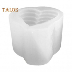 3D-s&uuml;damek&uuml;&uuml;nlavorm Silikoonist armastuss&uuml;damevorm selge tekstuuriga s&otilde;brap&auml;eva epoksiidvaigust kunst k&auml;sit&ouml;&ouml; isetegemiseks &scaron;okolaadikoogist seebik&uuml;&uuml;nalde valmistamiseks valge