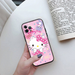 II8 Hello kitty Telefoni&uuml;mbris Xiaomi Poco C51 C50 C55 C65 C40 F6 F5 X6 X4 X3 X2 M6 M5 M4 M3 M2 F3 F2 F1 12 12X 9T 10T Pro CC9E A3 A2 A1 jaoks Xiaomi Mi 12 Pro tumesinine