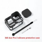 Insta360 Ace Pro 2 silikoonist kaitse&uuml;mbrise katte korpuse silikoonist &uuml;mbrise varruka objektiivi kork Insta360 Ace Pro2 tegevustarviku jaoks