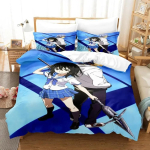 3D-prinditud anime STRIKE THE BLOOD Voodipesukomplektid peen vooditarvete komplekt tekikate voodikatte komplekt luksuslik s&uuml;nnip&auml;evakingitus 135X200cm-2pcs