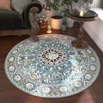 Retro &uuml;mmargune vaip Kodu Magamistuba Elutuba Diivan Diivanilaud Tuba Paks p&otilde;randamatt Vaip Tooli matt Diameter 200CM