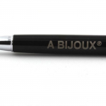 Pierres et Min&eacute;raux. Stylo min&eacute;raux Aigue-Marine du Br&eacute;sil. Couleur noir.