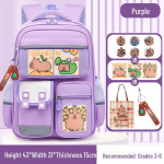 Kapiibara Suure mahutavusega kerge seljakott 1.-6. klassidele: Mustuskindel ja armas poistele ja t&uuml;drukutele large