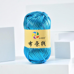 N&auml;put&ouml;&ouml; Heegelniit Metallik Tekstuur Riie Triip Joon Personaliseeritud Villane L&otilde;ng DIY Kudumiskott Helendav L&auml;ikiv Nahkmaterjal Niit S&otilde;tkumine