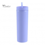 Skinny Tumbler kaanega, &otilde;lg, 16 untsi Sippy Cup BPA-vabad trumlid, kahe seinaga isoleeritud tass j&auml;&auml;kohvi tee vee reisikruusi jaoks roosa punane v&auml;rv