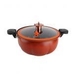 Micro Pressure Cooker Pumpkin Non Stick Multifunctional Soup Pot Gas Stove Universal Kitchen Tool 28cm / 11.0in pruun