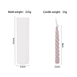 Triibuline Silindriline K&uuml;&uuml;nal Silikoonvorm K&auml;sitsi Valmistatud L&otilde;hnastatud K&uuml;&uuml;nla Valmistamine Vahavorm DIY Kristallepoksi Vaik K&auml;sit&ouml;&ouml; Vormid Kodu Dekoratsioon