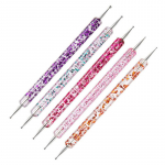 5 tk Nail Art t&auml;ppispliiats, kristallhelmed, k&auml;epide Kahe otsaga joonistamine, maalimine, kivide manik&uuml;&uuml;ri t&ouml;&ouml;riistad 5pcs