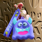 Loova disainiga silikoonist m&uuml;ndikott ja v&otilde;tmehoidja: Ideaalne k&otilde;rvaklappide, kaartide ja muu jaoks &ndash; kompaktne kingitus! Single OPP Bag lilla