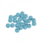 Perles en bois FSC 100%, polies, 8mm &oslash;, turquoise, 82 pi&egrave;ces