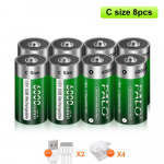 1,5 V v&otilde;imsusega laetav aku 15 000 mWh LR20 liitiumioonakud LR14 C suurusega liitiumaku gaasiseadmetele, veeldatud pliit 8PCS C Size Battery