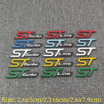 Metall Uus Stiil Ford Focus Mk4 STline lommel Kuga Mk3 ST line Auto Kleebis stline esiv&otilde;re embleem Tagakleebis Grille screw 1 set punane/h&otilde;be
