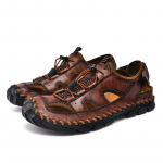 Suvised meeste nahksandaalid Meeste kinnise ninaosaga sandaalid Hingavad vabaaja tossud Sandaalid meestele Meeste sandaalid 46 must