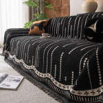 Paksendaatud Diivanikatted P&otilde;hjamaade &Uuml;hev&auml;rvilised Libisemiskindlad Diivanikaitsmed Pealiskatted Toolitekk Elutoa Dekoratsioonitarvikud 180*230cm must