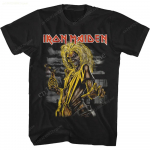 2024 Iron Maidens T-s&auml;rk Meestele Naistele B&auml;nd Vintage Suvine T&auml;iskasvanute Puuvill Laste Pol&uuml;ester T-s&auml;rk Hip Hop Topid Heavy Metal S beež