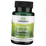 Kaeraekstrakt, Avena Sativa 400, Swanson 60kaps (71280054) 60caps