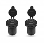 DC12V-24V universaalne kahe USB-pordiga auto-USB laadija 5 V 3,1 A pistikupesa Ipad Iphone mobiiltelefonide jaoks auto mootorratta paadi jaoks 2 PCS