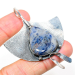 Sodalite Handmade 925 Sterling Silver Jewelry Pendant 2.68 k5j66