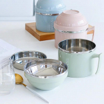 1200ML L&otilde;unakarp Toidu Bento Karp Roostevaba Terasest 2 Kihti Mikrolaineahjus Soojendatav Toidun&otilde;u Riisikauss Supikausid Kiirnuudlikauss roosa