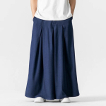 Kevad Suvi Meeste Vintage Laiad P&uuml;ksid Meeste Harajuku Vabaaja Haremip&uuml;ksid Meeste Streetwear Jooksmine Naiste Seelikp&uuml;ksid 5XL tumesinine