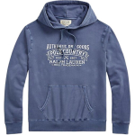 Polo Ralph Lauren Ss23 Kirjamustriga Prinditud Kapuutsiga Pingutusn&ouml;&ouml;riga Pullover Huppar Meeste huppar Sinine 710877552-007 M