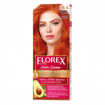 Florex Super permanent hair dye cream - Give your hair deep nourishment, Makes your hair soft and silky-shiny. Bright Copper 8.4