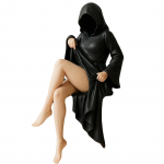 M&uuml;stilised kujud, Gooti skulptuur Lauakujud, Surma mustades r&uuml;&uuml;des istuvad figuurid Raamaturiiul One Size