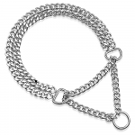Lemmiklooma Metallist Martingale N&auml;pitskrae Koertele Reguleeritav Roostevabast Terasest Koerakrae Treeninguks Kahekordse L&uuml;liga Plaadistatud Koera Kaelakett S 40cm x 2.0mm h&otilde;be