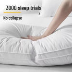 Viie t&auml;rni hotelli puuvillane padi: K&otilde;rge elastsusega kaelatugi parema une jaoks 48*74 cm High Pillow 1000g