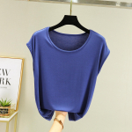 Modaalne varrukateta T-s&auml;rk naistele Suvine riietus Alus &Uuml;mar kaelus L&otilde;dvalt langev &Uuml;lem&otilde;&otilde;duline &Uuml;hev&auml;rviline Figuuri salendav topp T-s&auml;rgid XL