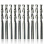 10 tk 1/8-tollised 2-l&ouml;&ouml;vlitega lameda ninaga spiraalkarbiidist otsafrees CNC ruuteri otsad 22 mm 10pcs