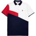 Polo Ralph Lauren SS24 Hobuse logo tikitud plaaster L&uuml;hikeste varrukatega polos&auml;rk Meeste pealsed Valge 710794932-002 XS