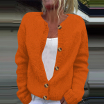 Naiste mood &uuml;hev&auml;rviline pikkade varrukatega kootud kardiganist n&ouml;&ouml;biga jakk XL