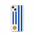 Coque iPhone &ndash; PIXELFORMA &ndash; iPhone 13 &ndash; Drapeau de l'Uruguay &ndash; T&auml;ielik kaitse &ndash; Silikoonist supp