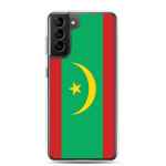 Coque T&eacute;l&eacute;phone &ndash; Samsung &ndash; Galaxy S21 Plus &ndash; Drapeau de la Mauritanie &ndash; Souple &ndash; mitmev&auml;rviline